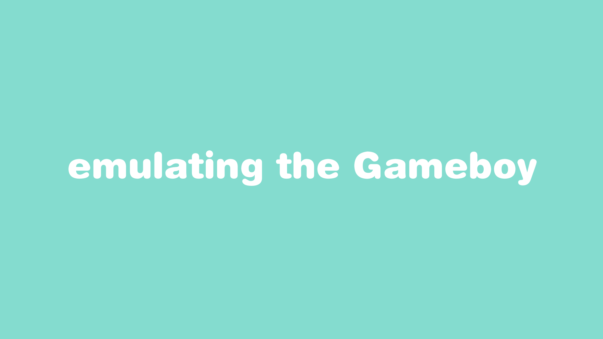 Emulating Gameboy with Rust